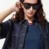 Occhiali da sole unisex con montatura piatta