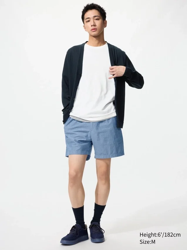 Pantaloncini comodi da uomo in misto lino | 5″ Pantaloncini comodi da uomo in misto lino | 5″