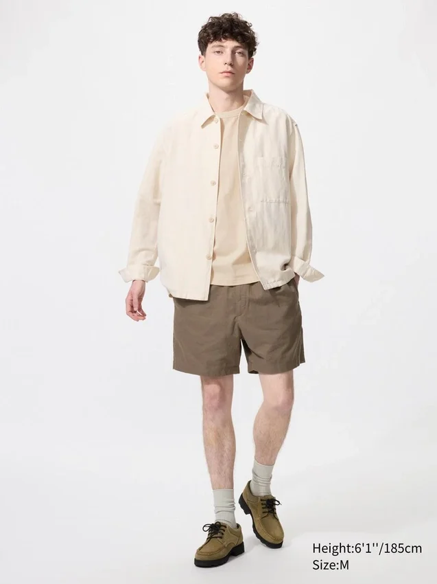 Pantaloncini comodi da uomo in misto lino | 5″ Pantaloncini comodi da uomo in misto lino | 5″