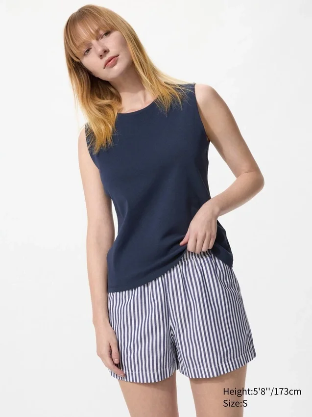 Pantaloncini da donna in cotone | A righe Pantaloncini da donna in cotone | A righe