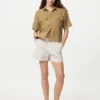 Pantaloncini da donna in cotone | A righe Pantaloncini da donna in cotone | A righe