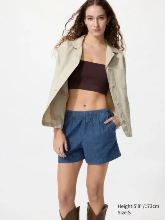 Pantaloncini da donna in cotone | Denim