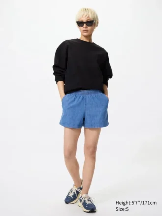 Pantaloncini da donna in cotone | Denim
