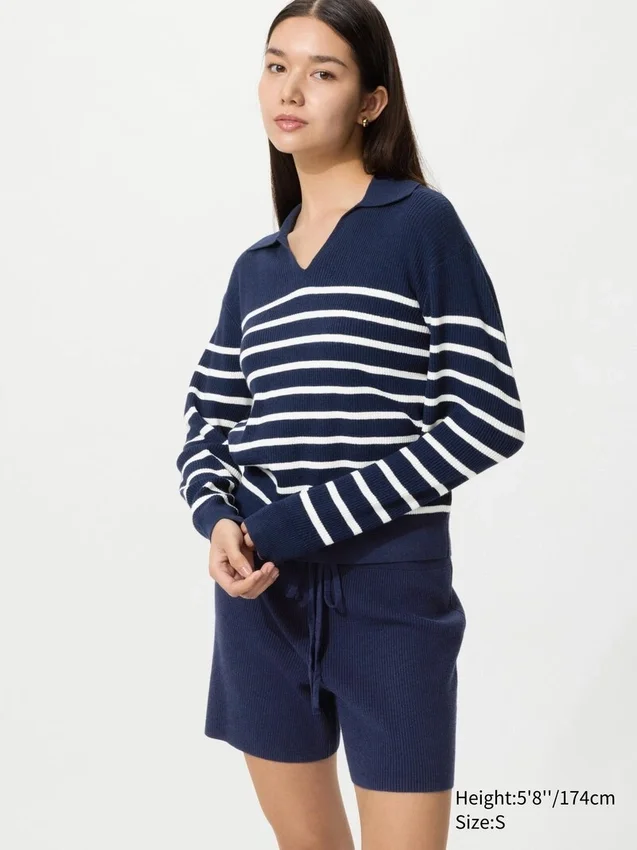 Pantaloncini da donna in maglia a costine lavabili Pantaloncini da donna in maglia a costine lavabili