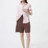 Pantaloncini da donna in misto lino Pantaloncini da donna in misto lino