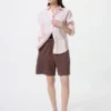 Pantaloncini da donna in misto lino Pantaloncini da donna in misto lino