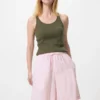 Pantaloncini da donna in misto lino | A righe Pantaloncini da donna in misto lino | A righe