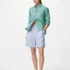 Pantaloncini da donna in misto lino | A righe Pantaloncini da donna in misto lino | A righe