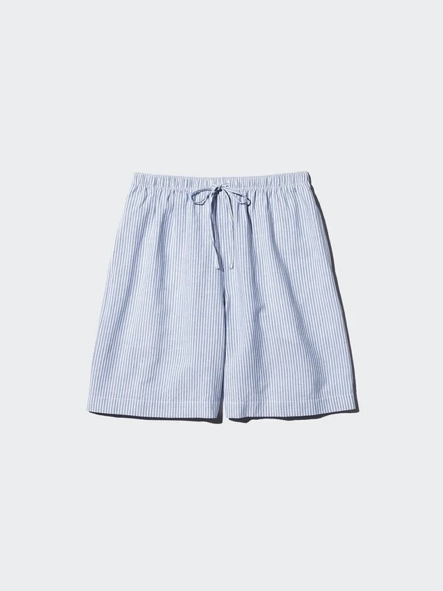Pantaloncini da donna in misto lino | A righe Pantaloncini da donna in misto lino | A righe