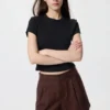 Pantaloncini da donna in misto lino e cotone Pantaloncini da donna in misto lino e cotone