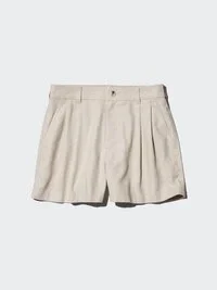 Pantaloncini da donna in misto lino e cotone Pantaloncini da donna in misto lino e cotone