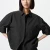 Pantaloncini da donna in nylon dal taglio squadrato | Maniche corte Pantaloncini da donna in nylon dal taglio squadrato | Maniche corte