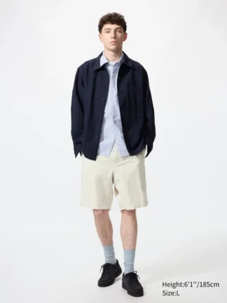 Pantaloncini da uomo in misto lino | 9,5″