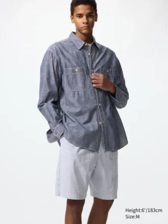 Pantaloncini elasticizzati da uomo | Seersucker | 8″