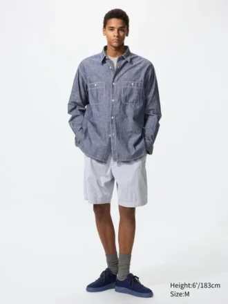 Pantaloncini elasticizzati da uomo | Seersucker | 8″