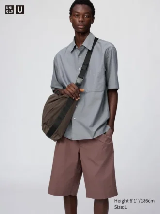 Pantaloncini larghi a pieghe da uomo | 12,5″