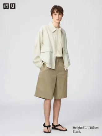 Pantaloncini larghi a pieghe da uomo | 12,5″