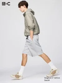 Pantaloncini larghi unisex in felpa