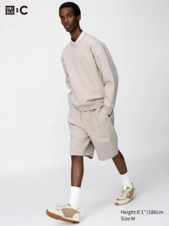 Pantaloncini larghi unisex in felpa