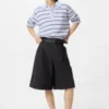 Pantaloncini lunghi plissettati in jersey da donna Pantaloncini lunghi plissettati in jersey da donna