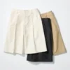Pantaloncini lunghi plissettati in jersey da donna Pantaloncini lunghi plissettati in jersey da donna