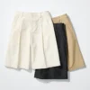 Pantaloncini lunghi plissettati in jersey da donna Pantaloncini lunghi plissettati in jersey da donna
