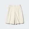 Pantaloncini lunghi plissettati in jersey da donna Pantaloncini lunghi plissettati in jersey da donna