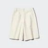 Pantaloncini lunghi plissettati in jersey da donna Pantaloncini lunghi plissettati in jersey da donna