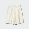 Pantaloncini lunghi plissettati in jersey da donna Pantaloncini lunghi plissettati in jersey da donna