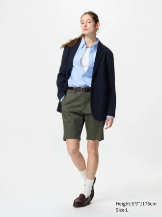 Pantaloncini slim elasticizzati da uomo | 9″