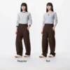 Pantaloni a zampa in jersey da donna Pantaloni a zampa in jersey da donna