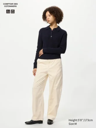 Pantaloni a zampa in velluto a coste da donna