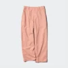 Pantaloni affusolati da donna in misto lino e cotone