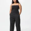 Pantaloni affusolati da donna in misto lino e cotone Pantaloni affusolati da donna in misto lino e cotone