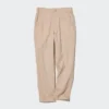Pantaloni affusolati da donna in misto lino e cotone Pantaloni affusolati da donna in misto lino e cotone