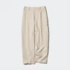 Pantaloni affusolati da donna in misto lino e cotone Pantaloni affusolati da donna in misto lino e cotone