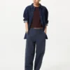 Pantaloni affusolati da donna in misto lino e cotone | A righe Pantaloni affusolati da donna in misto lino e cotone | A righe
