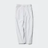 Pantaloni affusolati da donna in misto lino e cotone | A righe Pantaloni affusolati da donna in misto lino e cotone | A righe