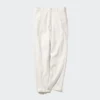 Pantaloni affusolati da donna in misto lino e cotone | Taglia alta