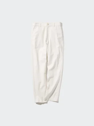 Pantaloni affusolati da donna in misto lino e cotone | Taglia alta