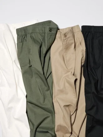Pantaloni affusolati da donna in misto lino e cotone | Taglia alta