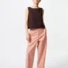 Pantaloni affusolati in lino e cotone da donna | Taglia alta Pantaloni affusolati in lino e cotone da donna | Taglia alta