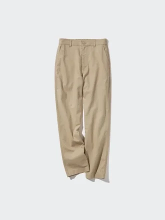 Pantaloni affusolati in lino e cotone da donna | Taglia alta