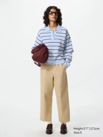 Pantaloni alla caviglia da donna in cotone dal taglio morbido Pantaloni alla caviglia da donna in cotone dal taglio morbido