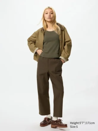Pantaloni alla caviglia da donna in cotone dal taglio morbido Pantaloni alla caviglia da donna in cotone dal taglio morbido