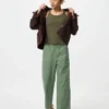 Pantaloni alla caviglia da donna in cotone dal taglio morbido Pantaloni alla caviglia da donna in cotone dal taglio morbido