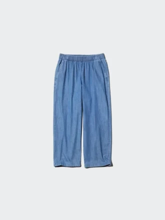 Pantaloni alla caviglia da donna in cotone dal taglio morbido | Denim