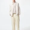 Pantaloni alla caviglia da uomo in misto lino
