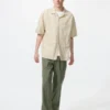 Pantaloni alla caviglia da uomo in misto lino