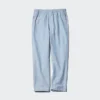 Pantaloni alla caviglia da uomo in misto lino